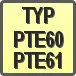 Piktogram - Typ: PTE60,61